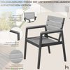 HOMALL Garten-Essgruppe Gartenmöbel Set Essgruppe für 4-8 Personen mit Tisch Garten-Essset, (PS-Holzoptik Garten-Essset, Aluminium-Rahmen Wetterfest & Rostfrei, Terrassen Essgruppe Outdoor Essset für Terrasse Pool Garten Balkon) Bild 3
