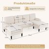 COSTWAY Ecksofa, mit Schlaffunktion U-Form Couch Schlafsofa Bild 4