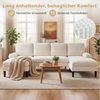 COSTWAY Ecksofa, mit Schlaffunktion U-Form Couch Schlafsofa Bild 3