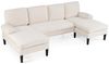COSTWAY Ecksofa, mit Schlaffunktion U-Form Couch Schlafsofa Bild 2
