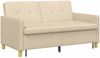 vidaXL Schlafsofa Ausziehbar Creme Stoff 42033345 Bild 5