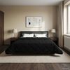 vidaXL Ganzjahresbettdecke Gepolstert Schwarz 220 x 240 cm 42026262 Bild 4