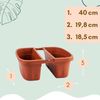 GarPet Blumenkasten 2er Set Blumen Kasten Beidseitig Dopple Balkon Geländer Teracotta Bild 2