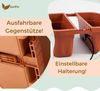 GarPet Blumenkasten 2er Set Blumen Kasten Beidseitig Dopple Balkon Geländer Teracotta Bild 4