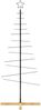 vidaXL Weihnachtsbaum Metall mit Holzständer Schwarz 150 cm 359604 Bild 3