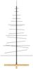 vidaXL Weihnachtsbaum Metall mit Holzständer Schwarz 150 cm 359604 Bild 4