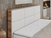 Boxspringbett mit Kopfteil und Topper, Polsterbett - ALBERO 2 - 120 x 200 cm - Weiß Kunstleder - H4 Bild 4