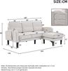 Merax 204cm Ecksofa, L-Form Sofa, 3-Sitzer mit Chaiselongue, kleines Ecksofa aus, An der Seite befindet sich eine Aufbewahrungstasche, 10 Sofabeine, Beige Bild 4