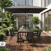 Sekey Sonnenschirm Rechteckig mit Kurbel Gartenschirm Groß Marktschirm UV Schutz, LxB: 210,00x140 cm, Sonnenschirm 210 x 140, 30° Knickbar, UV 50+, für Garten, Terrasse Bild 4