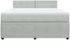 vidaXL Boxspringbett mit Matratze Hellgrau 180x200 cm Samt 3287800 Bild 4