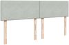 vidaXL Boxspringbett mit Matratze Hellgrau 180x200 cm Samt 3287800 Bild 5