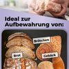 Lumaland Brotkasten Cuisine Brotkasten, Bambus/Metall, Brotdose aus Metall mit Bambus Deckel Bild 5