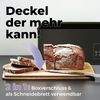 Lumaland Brotkasten Cuisine Brotkasten, Bambus/Metall, Brotdose aus Metall mit Bambus Deckel Bild 3