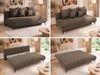 Sofa VIRENO mit Schlaffunktion, 3-Sitzer Sofa, Bettkasten, DL-System, Couch mit Stauraum, Metallfüße - Braun Velvet Bild 2