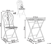 Beliani 'STIFFE' Bistro Set, Metall Weiß Bild 2
