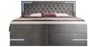 Boxspringbett Carlotta mit LED, Stauraum und USB (Samt) 200x200 Grau H4 (100kg+) Bild 1