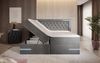Boxspringbett Carlotta mit LED, Stauraum und USB (Samt) 200x200 Grau H4 (100kg+) Bild 4