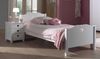Amori Einzelbett 90x200 cm inkl. Lattenrost, Ausf. MDF weiß lackiert Bild 2