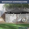 Sonnenschirm aus Holz PAUL AnthrazitHxB 254x330cm Sonnenschirm 330 cm Kurbelschirm Standschirm Sonnenschutz Gartenschirm Balkonschirm klassisch Bild 4