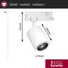 Paulmann 965. 62 ProRail3 LED Schienenspot Kratos 50° 1000lm 9W 3000K 230V Weiß Bild 2