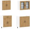 4-tlg. Küchenschrank-Set, Küchenmöbel Artisan-Eiche Holzwerkstoff Bild 4