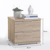 Nachtkommode >Nelli< in Eiche San Remo Nachbildung - 46x43x42cm (BxHxT) Bild 3