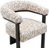 Vente-unique - LIVELIA Stuhl Stoff SchwarzSchokoladenbraunBeige - B 60 cm x H 78 cm x L 64 cm Bild 4