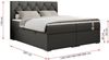 Boxspringbett, Bett, Polsterbett, zwei Bettkästen - ALDA - 120x200cm - Dunkelgrau Kunstleder - H3 Bild 5