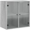 vidaXL Wandschrank mit Glastüren Grau Sonoma 68x37x68,5 cm 836495 Bild 2