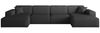 Wohnlandschaft Sofa U-Form CELES PREMIUM in Stoff Scala Schwarz Bild 2