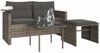 vidaXL 3-tlg. Garten-Sofagarnitur mit Kissen Grau Poly Rattan 365460 Bild 4