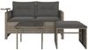 vidaXL 3-tlg. Garten-Sofagarnitur mit Kissen Grau Poly Rattan 365460 Bild 5