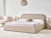 Bett mit Stauraum QUILLIEN Bouclé Beige 180 x 200 cm Bild 3