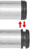 4 höhenverstellbare Tischbeine Nickel gebürstet 1100 mm 242147 Bild 3