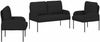 vidaXL Sofagarnituren 3 pcs Schwarz 115 x 56 x 80 cm Sperrholz 3406210 Bild 2