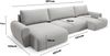 Wohnlandschaft Schlafsofa GALAN Stoff Poso Honiggelb Bild 5