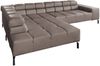 KAWOLA Sofa NELSON Ecksofa Leder dunkelbraun Recamiere links 72 x 216 x 321 cm Bild 3