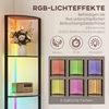 HOMCOM Stehlampe mit Regal, RGB Farbwechsel, Fernbedienung, RGB-Beleuchtung, Fernbedienung, LED, RGB, für Wohnzimmer Schlafzimmer Bild 4