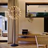 s.luce Atom LED-Stehleuchte aus Metall mit Touchdimmer Chrom, Schwarz Ø 70cm Bild 3