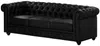 Vente-unique - Sofa 3-Sitzer und Sessel - Kunstleder - Schwarz - CHESTERFIELD Bild 3