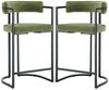WAHSON OFFICE CHAIRS Barhocker 2er Set, Samt Küchenhocker Barstühle mit schwarzen Metallbeinen (2 St) Bild 5