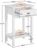 Yaheetech Beistelltisch Nachttisch, Nachtschrank mit Schublade und Ablage, MDF-Holzplatten Weiß, 40 × 30 × 61 cm Bild 4