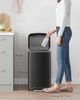 SONGMICS Mülleimer, 30 l, mit Pedal aus Stahl, Inneneimer und Deckel, Griff, Soft-Close, luftdicht, für Küche, Wohnzimmer, Schwarz LTB01BK Bild 5