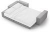 Micadoni Schlaf-Ecksofa Jodie 3-Sitzer Links Boucle Hellgrau Bild 5