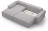 Micadoni Schlaf-Ecksofa Jodie 3-Sitzer Links Boucle Hellgrau Bild 4