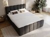 GRAINGOLD Cloud Boxspringbett 180x200, Bett mit Bettkasten, Bouclé-Stoff, mit Kopfteil, Schwarz Bild 4