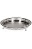Marrakesch Orient & Mediterran Interior Dekotablett Orientalisches Tablett Silber Mahra 32cm (1 St), Handarbeit Bild 5
