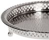 Marrakesch Orient & Mediterran Interior Dekotablett Orientalisches Tablett Silber Mahra 32cm (1 St), Handarbeit Bild 3