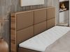 Boxspringbett mit Kopfteil und Topper, Polsterbett - ALBERO 2 - 140 x 200 cm - Braun Kunstleder - H4 Bild 4