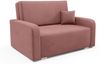 Sofa Juno II 135x85 cm 2-Sitzer, Schlafsofa mit Schlaffunktion und Bettkasten, Kissen inklusive - Curio 63 Bild 2